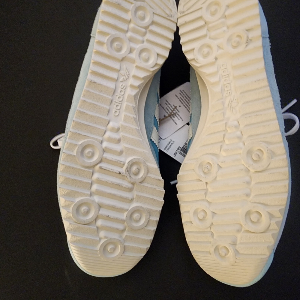 Adidas Women's Light Blue and White Sneakers - Picture 9 of 14